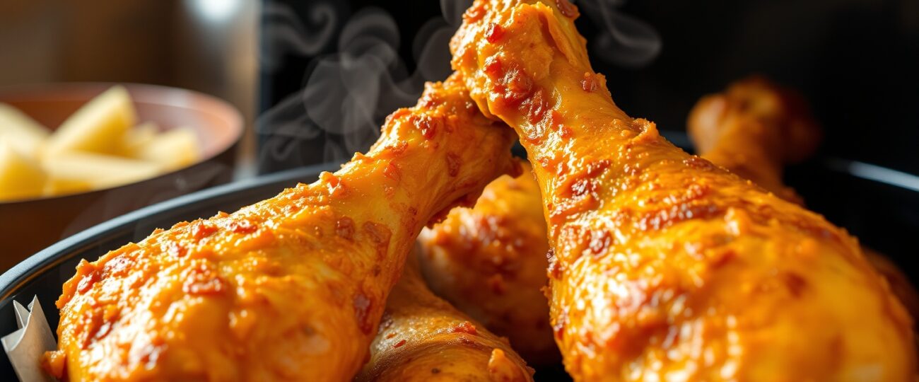 Hähnchenschenkel im Airfryer: Knusprig & saftig