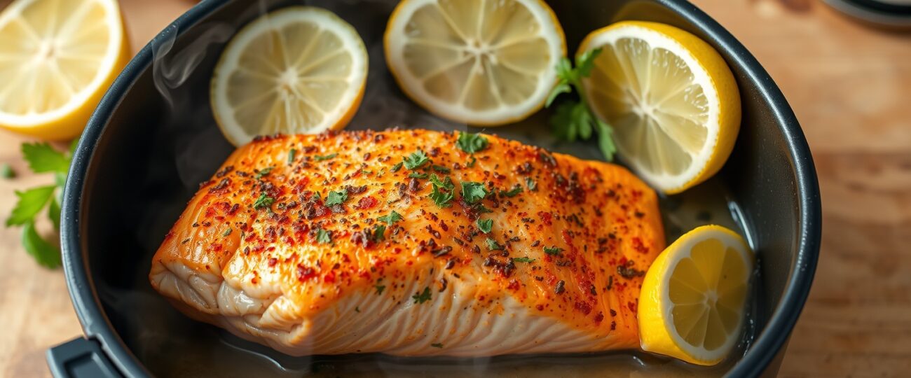 Lachs im Airfryer: Perfekt knusprig in 10 Min.