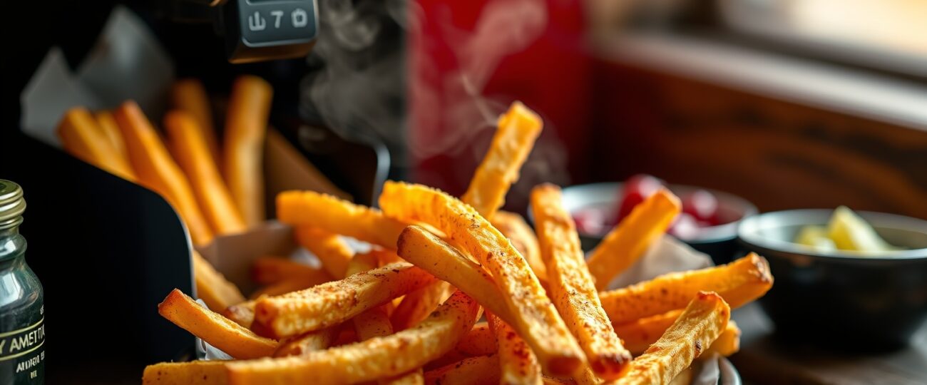 Knusprige Pommes aus der Heißluftfritteuse